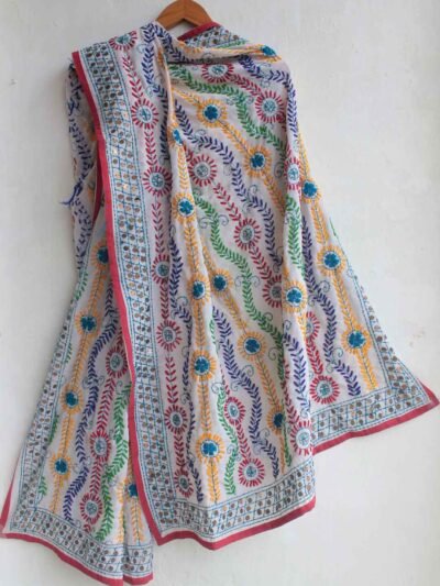 White-viscose-phulkari-dupatta