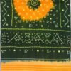 Yellow-and-Green-Bandhej-mirrorwork-Pure-wool-Shawl