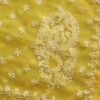 Yellow-and-white-Chikankari-embroidered-jorjet-sari