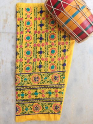 Yellow-fulkari-salwar-fabric
