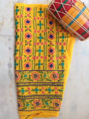 Yellow-phulkari-salwar-fabric
