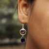 amethyst-silver-earrings