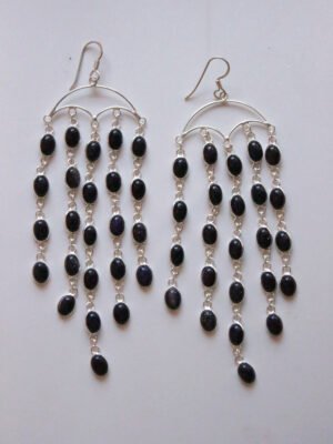 black-onyx-silver-chandelier-earrings