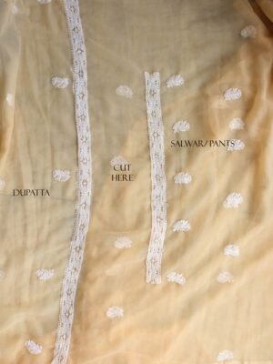 butter-yellow-chikankari-georgette-3pc-ladies-suit at Shilphaat.com