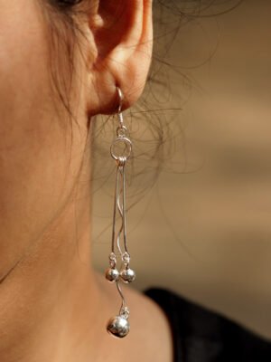 chime shape -silver-earrings
