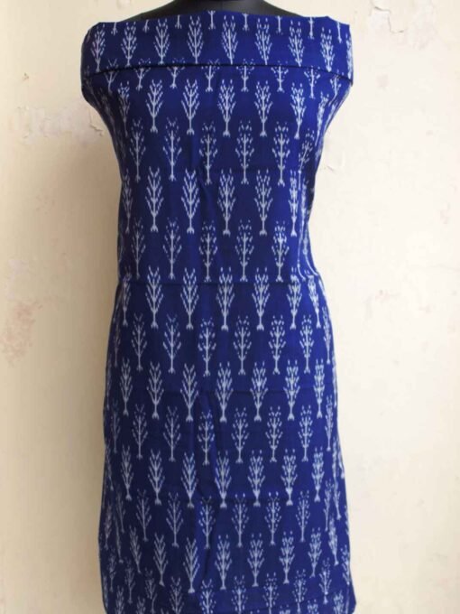 dark-blue-mercerized-ikkat-cotton-kurta-fabric