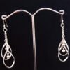 double-drop_real silver dangle earrings