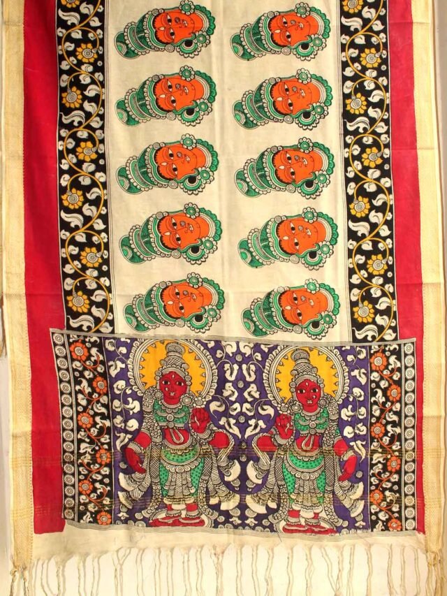 faces-pen-kalamkari-zari-border-pen-kalamkari-dupatta-shilphaat