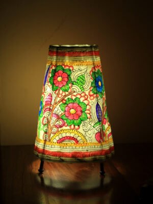 flower-painted-medium-size-tholu-bommalata-leather-lamp