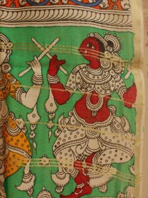 goddess-chanderi-handpainted-kalamkari-dupatta