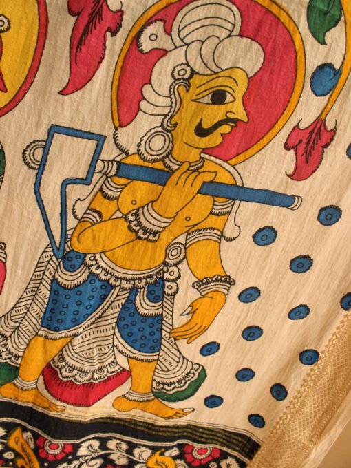 kalamkari-handpainted-zari-border-cotton-dupatta