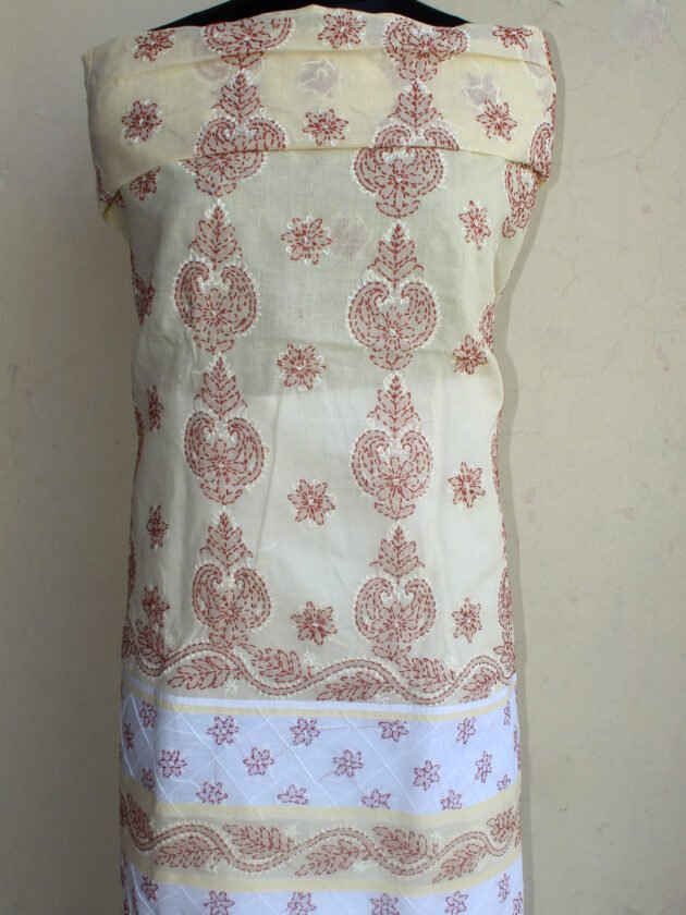 light-yellow-and-white-chikankari-cotton-dress-material