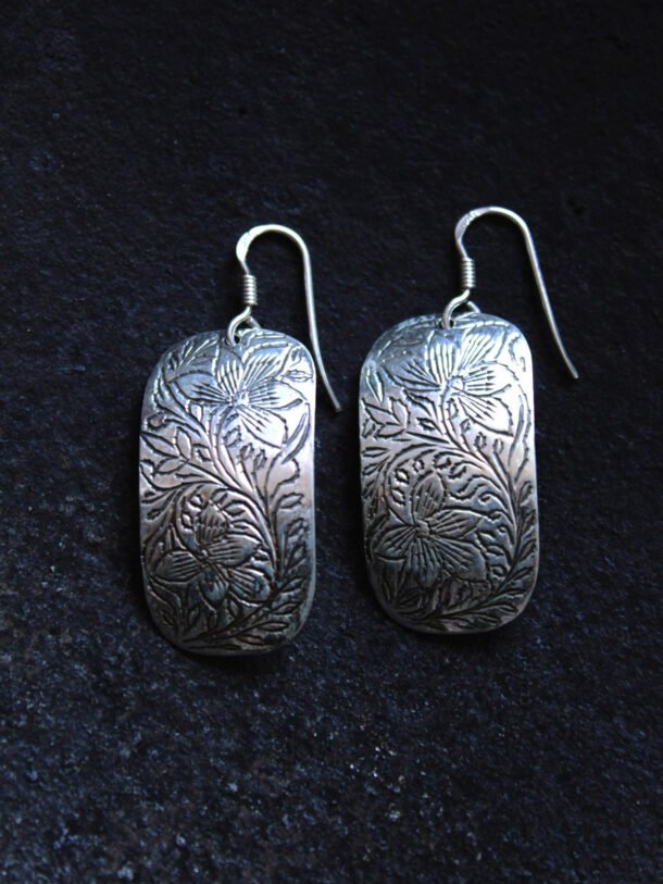 lotus-carved-handmade-silver-earrings
