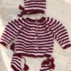 maroon-and-white-woolen-cardigan-set