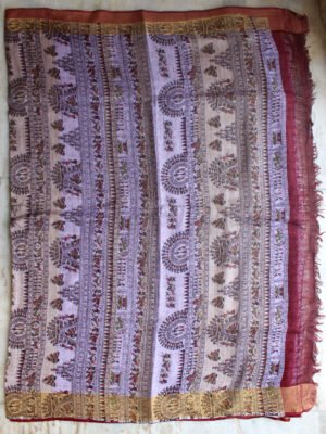 mauve-warli-linen-sari-palla
