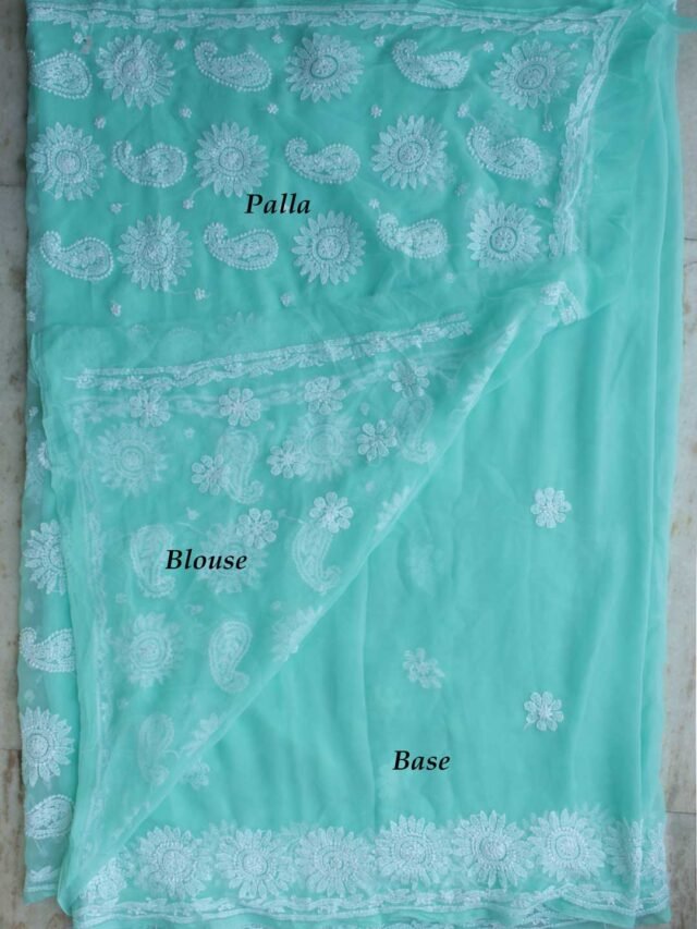 mint-green-lucknow-chikankari-georgette-saree