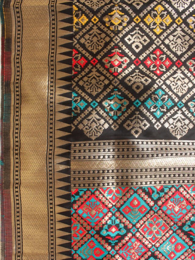 multicolour-brocade-banarasee-black-art-katan-silk-odhani