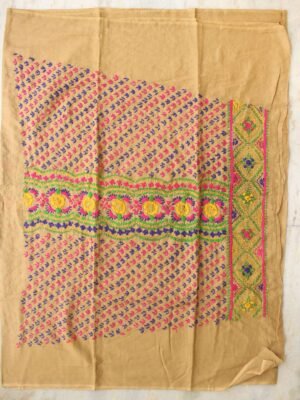 multicolour-fulkari-embroidered-fawn-brown-cotton-bottom