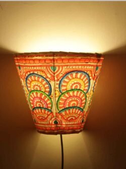 multicolour semicircles tholo bommalata wall-lamp