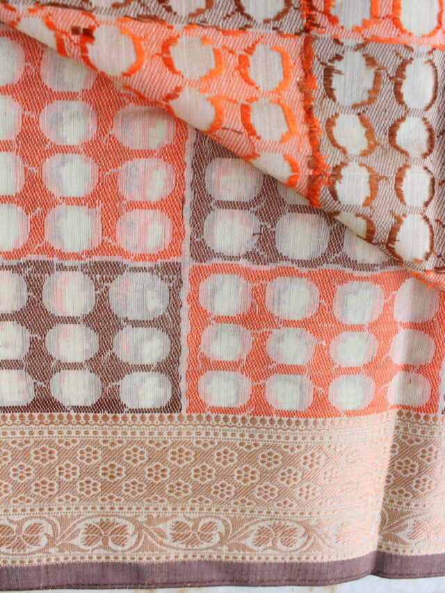 off-white-and-orange-art-katan-silk-banarasi-sari