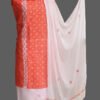 orange-and-white-chikankari-cotton-dress-material
