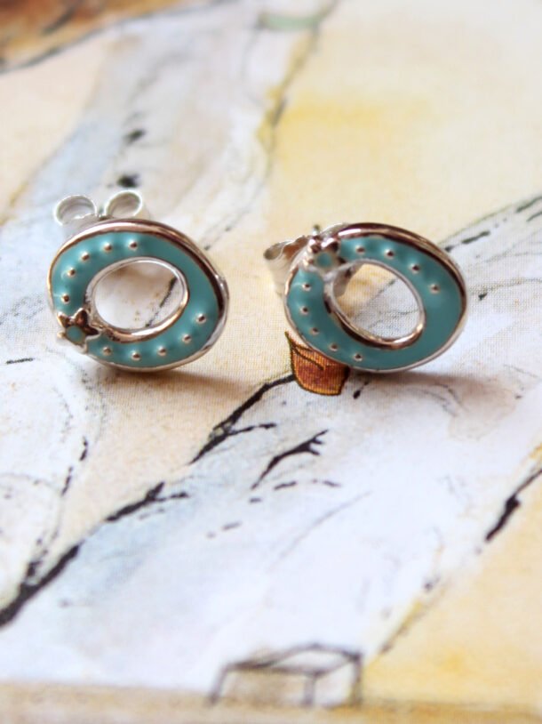 oval-blue-enamelled-silver-earrings