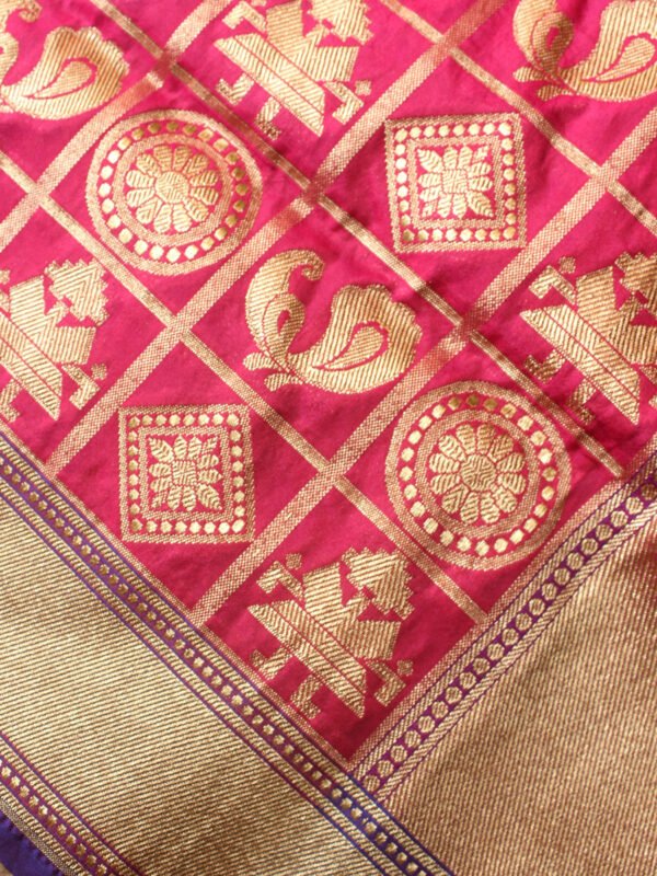 ONION SILK SUIT WITH HANDWORK AND BANARSI DUPPATA main image 0