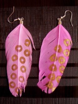pink-feather-earring