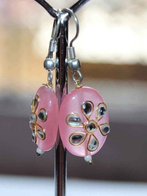 pink-onyx-kundanwork-earrings