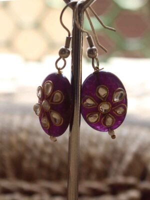 purple-onyx-kundanwork-earrings
