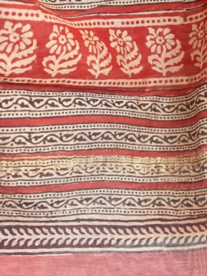 red-and-beige-islk-cotton-block-printed-suit