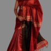 red-and-black-Handloom-silk-cotton--saree