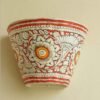 red and white flowers handmade leather wall lampshade