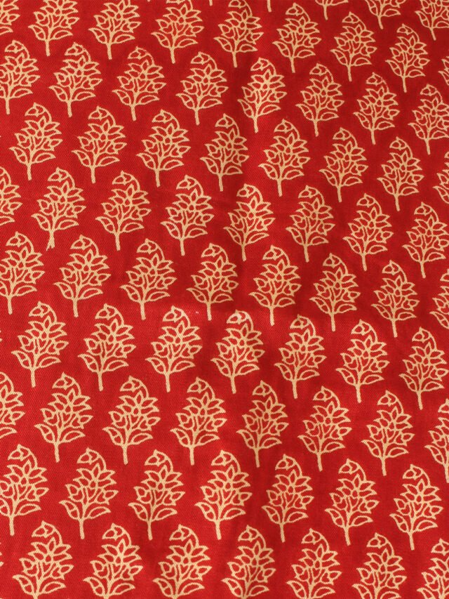red-and-white-viscose-cotton-block-print-kurta-fabric