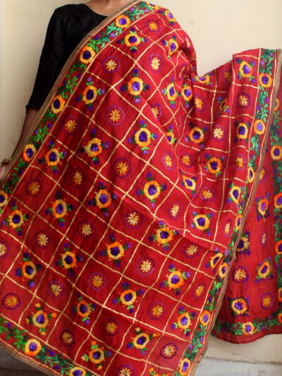 red-gota-patti-phulkari-embroidered-dupatta