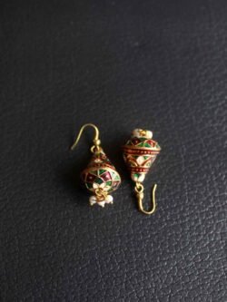 red-green-and-white-meenakari-jhumka-earrings