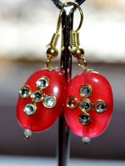 red-kundanWork-onyx-earrings