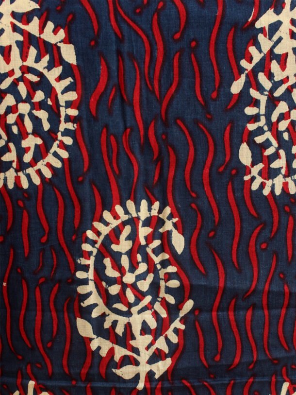 red,-white,-Blue-block-printed-cotton-running-material