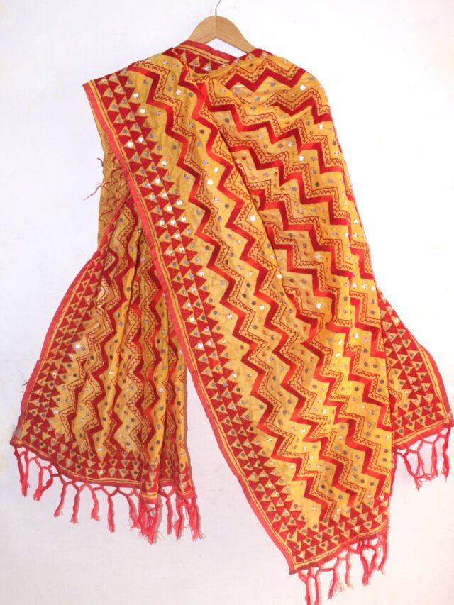 red-zig-zag-fulkari-on-yellow-dupatta
