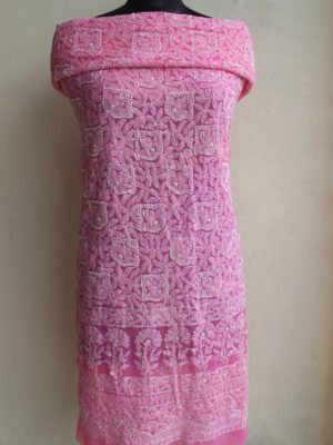 rose-pink-chikankari-georgette-kurta-fabric