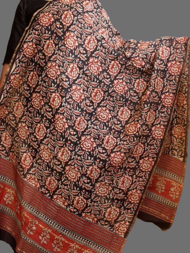 roses-bagru-block-printed-chanderi-dupatta