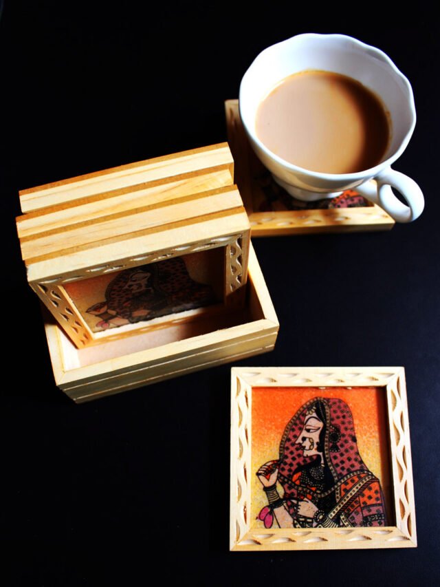 square-wooden-coaster-set