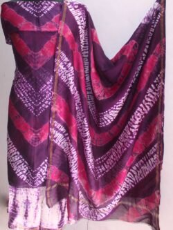 violet-pink-and-white-shibori-dyed-chanderi-dress-material