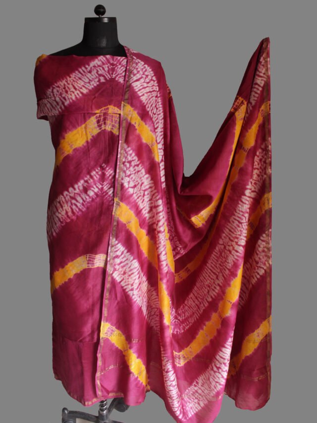 wine-red-and-yellow-shibori-chanderi-dress-material