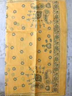 yellow-and-green-Chikankari-embroidered-cotton-sari