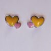 yellow-and-pink-enamelled-heart-shape-silver-earrings