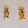 yellow-toffee shape kids silver earrings