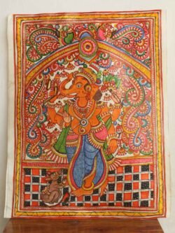 Ganesha-and-mushak-Tholu-Bommalata-Painting