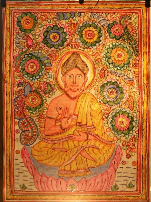 Gautum-buddha-traditional-leather-painting