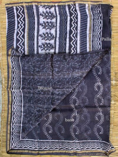 Gray-indigo-dabu-printed-silk-cotton-saree